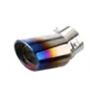 Sortie Tuyau Arrière Voiture Tuyau D'échappement Modifié En Acier Inoxydable, Grille De Silencieux, Métal Bleu(Baked blue curved)