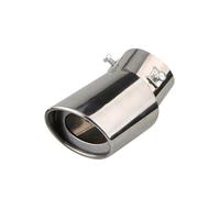 Sortie Tuyau Arrière Voiture Tuyau D'échappement Modifié En Acier Inoxydable, Grille De Silencieux, Tuyau D'échappement En Métal Bleu(Silver curved)