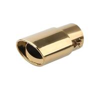 Sortie Tuyau Arrière Voiture Tuyau D'échappement Modifié En Acier Inoxydable, Grille De Silencieux, Tuyau D'échappement En Métal Bleu(YELLOW straight)