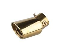 Sortie Tuyau Arrière Voiture Tuyau D'échappement Modifié En Acier Inoxydable, Grille De Silencieux, Tuyau D'échappement En Métal Bleu(YELLOW curved)