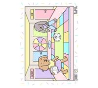 Sorties: Un livre de coloriage dessiné à la main basé sur deux amis passant des journées amusantes