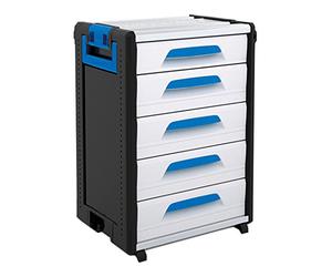 Sortimo Module WorkMo à 5 tiroirs - Rangement flexible des outils - Extension complète, séparable, combinable - Parfait comme chariot d'atelier et station de travail mobile - Design robuste et léger