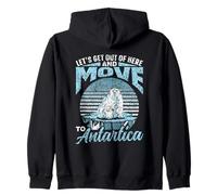 Sortons D'ici Et Allons en Antarctique Rétro Antarctique Sweat à Capuche