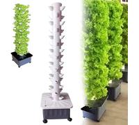 SORVA Kit de Tour hydroponique à 15 Niveaux et 45 Trous, système de Culture hydroponique pour Le Jardin, Culture sans Sol, kit de Culture aéroponique de Jardin, Tour aéroponique Verticale, pour he