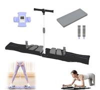 Sorva Pilates Slider, Multifunctional Pilates Slider Board, Adjustable Home Gym with LCD Tracker, for Full-Body Workout, Space-Saving Non-Slip Design, Compact & Quiet (Black with armrests)