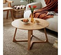 SORVA Tables Basses Rondes pour Salon Blanches, Plusieurs Tailles, Table gigogne Moderne avec Pieds en pin pour Chambre à Coucher, Bureau, Balcon, Industriel (Couleur : Couleur Originale, Taille :