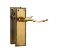 SORWDUERM 1 paire de poignées de porte intérieure victoriennes en bronze antique, levier court pour portes intérieures en bois, compatible avec les portes britanniques standard, alliage de zinc