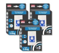 SOS Accessoire Boite de 4 Sacs d'Aspirateurs, S-Bag ultra long performance, Excellente Filtration, Fermeture Automatique Hygiénique, 5L, ELECTROLUX, AEG, FAURE, ARTH
