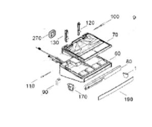SOS Accessoire Elément préforme (repère 70) Frigo, Réfrigérateur, Congélateur 8003422 LIEBHERR