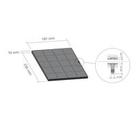 SOS Accessoire Filtre charbon 235x190x10 mm pour Hotte ELECTROLUX 33005521