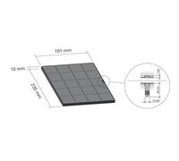 SOS Accessoire Filtre charbon 235x190x10 mm pour Hotte ELECTROLUX 33005521 Hotte (33005521 ELECTROLUX AEG BEST BROAN HUDSON ARTHUR MARTIN ELECTROLUX DE DIETRICH FAURE PROGRESS)