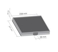 SOS Accessoire Filtre charbon D241 CA240S 241 x 225 x 30 mm pour Hotte ARTHUR MARTIN 49002532, CHF007/1