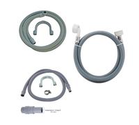 SOS Accessoire Kit tuyau d'arrivée d'eau universel 5000mm avec tuyau de vidange et rallonge (2500+2500mm) pour Lave-linge TOUTES MARQUES 3666356129771