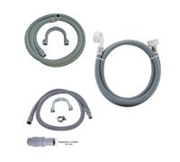 SOS Accessoire Kit tuyau d'arrivée d'eau universel 5000mm avec tuyau de vidange et rallonge (2500+2500mm) pour Lave-linge TOUTES
