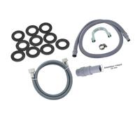 SOS Accessoire Kit tuyau d'arrivée d'eau universel coudé 3500mm avec rallonge tuyau de vidange 2500mm pour Lave-linge TOUTES