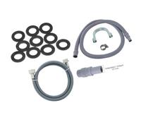 SOS Accessoire Kit tuyau d'arrivée d'eau universel coudé 3500mm avec rallonge tuyau de vidange 2500mm Machine à laver, Lave-linge 3666356130500 .TOUTES MARQUES