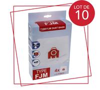 SOS Accessoire Lot de 10 boîtes de 4 sacs à poussière synthétiques FJM compatibles pour Aspirateur SOS Accessoire 9917710 Aspirateur (9917710 KOMPATIBEL)