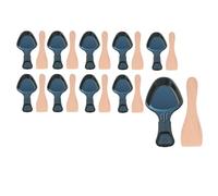 SOS Accessoire Lot de 10 coupelles à raclette et 10 pelles en bois pour Poêlon, spatule raclette Raclette, gril, Wok AS306001, AS306003 TEFAL