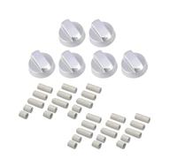 SOS Accessoire Lot de 6 boutons de four argent universel avec 30 adaptateurs pour Four, cuisinière TOUTES MARQUES 3666356130630