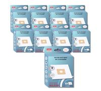 SOS Accessoire Lot de 9 boîtes de 5 sacs avec 1 pre filtre COUPE/COMPACT/GO/FORCE pour Aspirateur NILFISK 78602600, 22422400