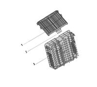 SOS Accessoire Panier supérieur complet repère 3 pour Lave-vaisselle THOMSON 1063041, 34421371