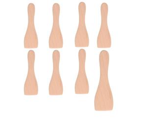 SOS Accessoire Pelle en bois pour poêlon x96 Spatule raclette en hêtre naturel, accessoire compatible SEB, Tefal et autres, idéale pour raclette, gril et wok (8) Rac