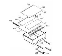 SOS Accessoire Tiroir compartiment 0 dégrée c (repère 618) 400X404X108,5 mm Réfrigérateur, congélateur 9290522 LIEBHERR