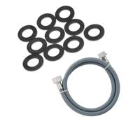 SOS Accessoire Tuyau d'arrivée d'eau universel livré avec les joints 20/27 avec raccords droits (L2000mm 3/4 F x 3/4 M) Machine à laver, Lave-linge 3666356332003 .T