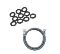 SOS Accessoire Tuyau d'arrivée d'eau universel livré avec les joints 20/27 avec raccords droits - Machine à laver, Lave-linge -