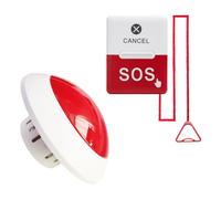 SOS Alarme pour Toilettes, Sanitaires et Salle de Bains - Système d’Appel d’Urgence pour Personnes handicapées, PMR, Malades - Idéal pour Maison, EHPAD, Magasin (1x Sonnerie +1x Bouton à cordelette)
