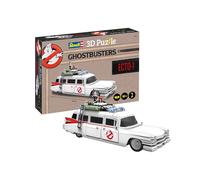 Revell Puzzle 3D 00222 Ghostbusters Ecto-1, 120 pièces, 33 cm, très détaillé, blanc