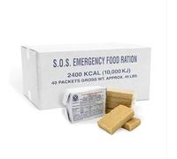 SOS Food Lab Barre alimentaire d'urgence 2400 calories - Boîte de 40 | Durée de conservation de 5 ans, rations de survie certifiées casher | Fourniture de préparation à haute énergie en cas de