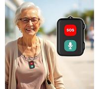 SOS Personnes âgées Tracker GPS capteur Anti-chute Étanche IP67 Appels Bidirectionnels Geo-Clôture Rappel Médicaments Inclus App de Suivi (SOS One)
