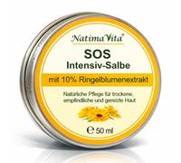 SOS Pommade intense avec 10 % d'extrait de calendula - 50 ml - Pommade au souci contre les irritations de la peau, peau sèche et gercée, soin intensif de la peau