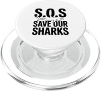 SOS Save Our Sharks Sensibilisation à la Conservation Marine PopSockets PopGrip pour MagSafe