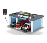 Dickie Toys Station de Sauvetage SOS Comprenant Police, Pompiers et Ambulance, avec lumière et Son, Microphone avec Fonction, Haut-Parleur, portails Ouverts, Piles incluses, garçon,31 x 22 x 16 cm