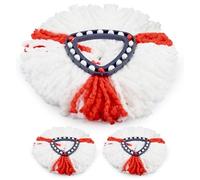 SOSALUK 3 Pcs Recharge Serpillere pour Têtes de Balai Compatible avec Vileda Turbo EasyWring and Clean - Remplacement Serpillière Seule en Microfibre à Franges pour Vileda Facile&Clean Turbo 3 en 1
