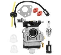 SOSALUK Carburateur Debroussailleuse 52cc 49cc 43cc Kit Carbu pour Moteur à Deux Temps avec Durite Essence Bougie d'Allumage Joint Pompe Amorçage