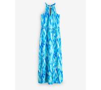 Sosandar Sosandar Abstract Print Halter Neck Tie Waist Maxi Dress bleu FR 44 (EU 42)