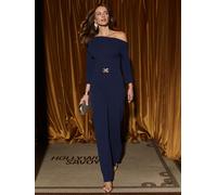 Sosandar Sosandar Asymmetric Belted Jumpsuit bleu FR 44 Long (EU 42 L)