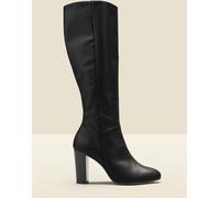 Sosandar Sosandar Black Blake Leather Zip Knee High Boots