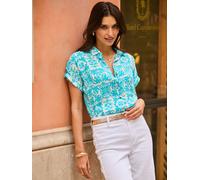Sosandar Sosandar Blue Baroque Print Shirt Blue EU 46 (UK 18)