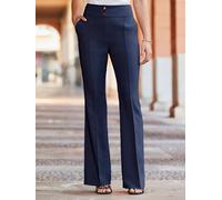 Sosandar Sosandar Blue Contour Waist Kick Flare Trousers