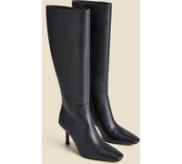 sosandar Sosandar Leather Square Toe Knee High Boots Noir EU 36 (UK 3)