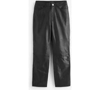 Sosandar Sosandar Leather Straight Leg Trousers Noir FR 50 Regular (EU 48 R)
