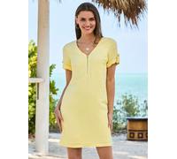 Sosandar Sosandar Linen Blend Shift Dress jaune FR 38 (EU 36)