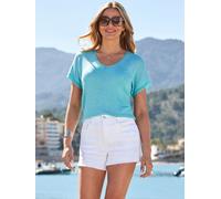 sosandar Sosandar Metallic Pointelle Knit Top bleu FR 40 (EU 38)