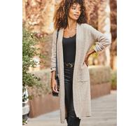 Sosandar Sosandar Natural Cable Knit Longline Cardigan