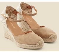 Sosandar Sosandar Natural Closed Toe Espadrille With Ankle Strap Natural EU 37 (UK 4)