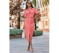 sosandar Sosandar Popper Front Denim Dress orange FR 38 (EU 36)